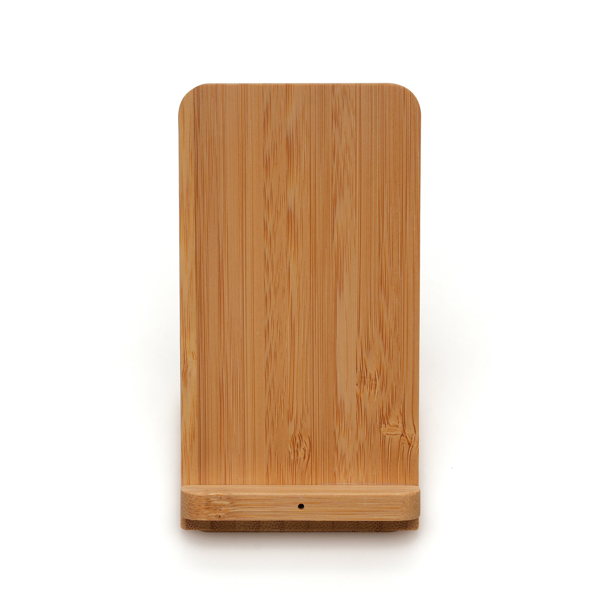 Branded Bamboo Wireless Charger and Phone Stand