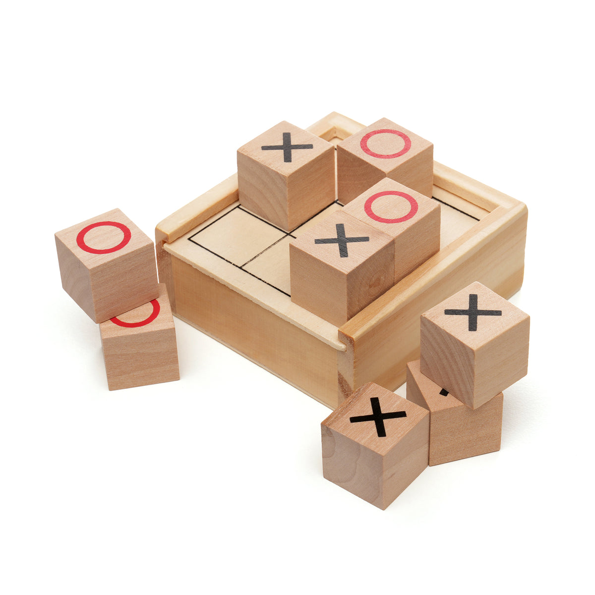 Branded Wooden Noughts and Crosses Set