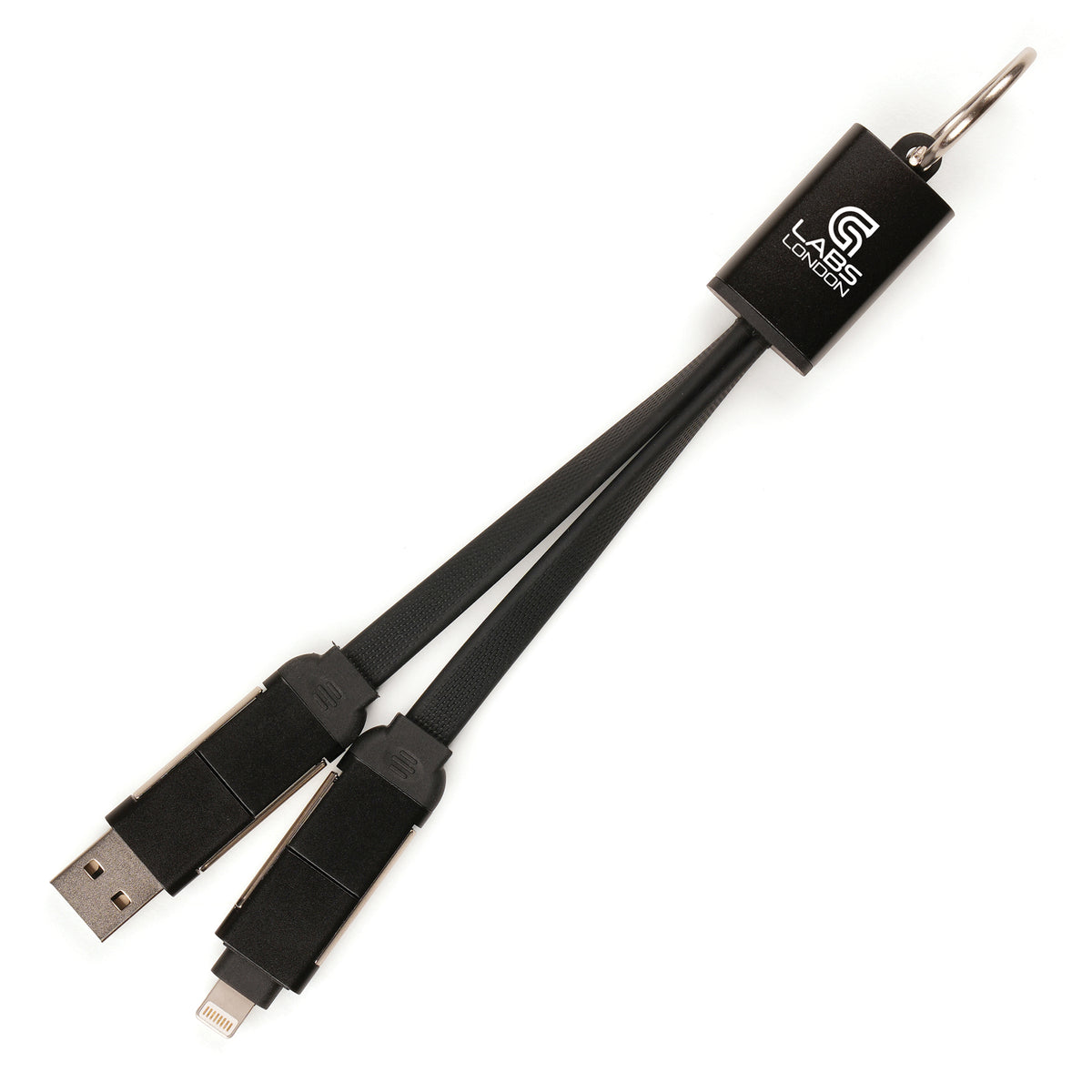 Branded 60W 2-in-1 Keyring Charging Cable