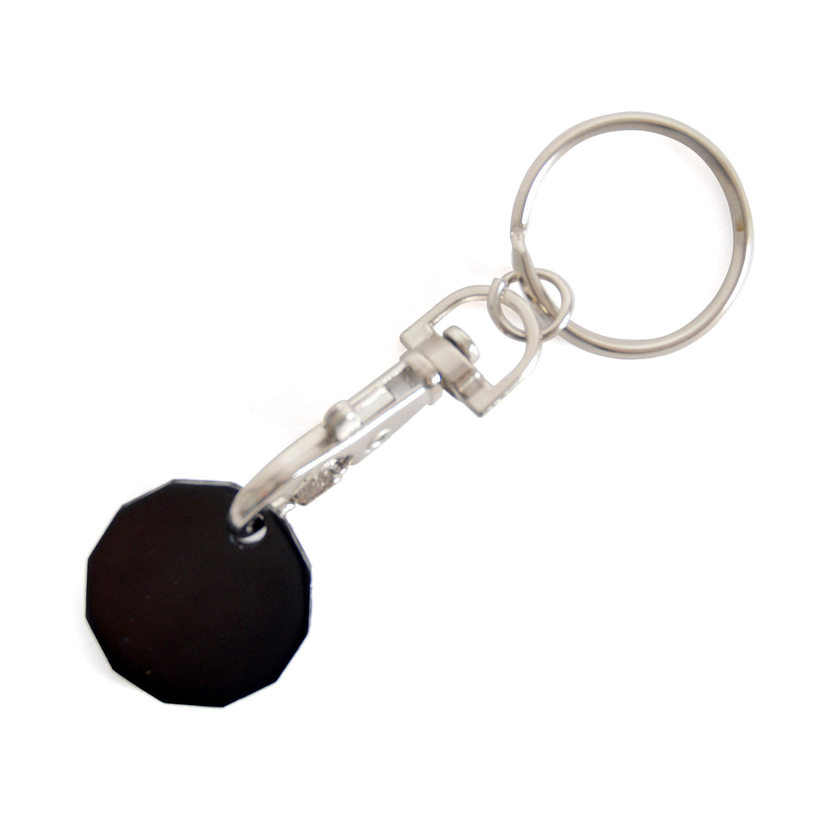 Branded 12-Sided Metal Trolley Coin Keyring