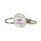 Branded Domed Full Colour Trolley Coin Keyring