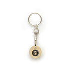 Branded Wooden Trolley Coin Keyring