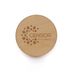 Branded Medium Round Wooden Badge