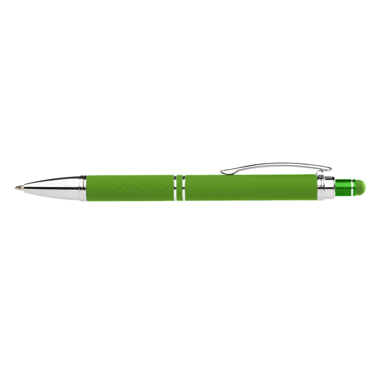 Branded Bright Soft-Touch Metal Click Pen with Stylus