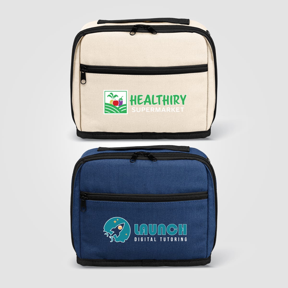 Branded Recycled Cotton Tech Organiser Pouch