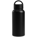 Branded 915ml Insulated Stainless Steel Bottle with Handle in Black
