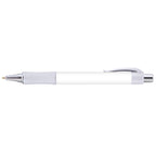 Branded Wide Body Retractable Pen with Chrome Accents