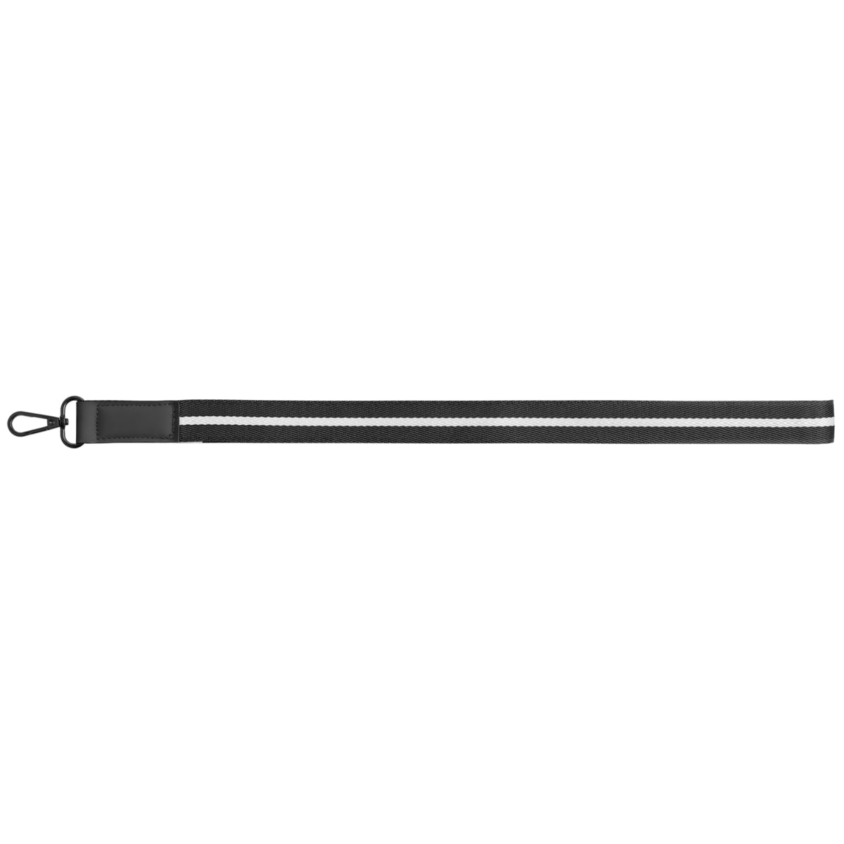 Branded rPET Woven Chevron Phone Strap Lanyard in Black