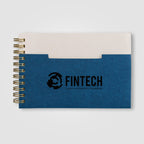 Branded A6 Recycled Cotton Spiral Pocket Notebook