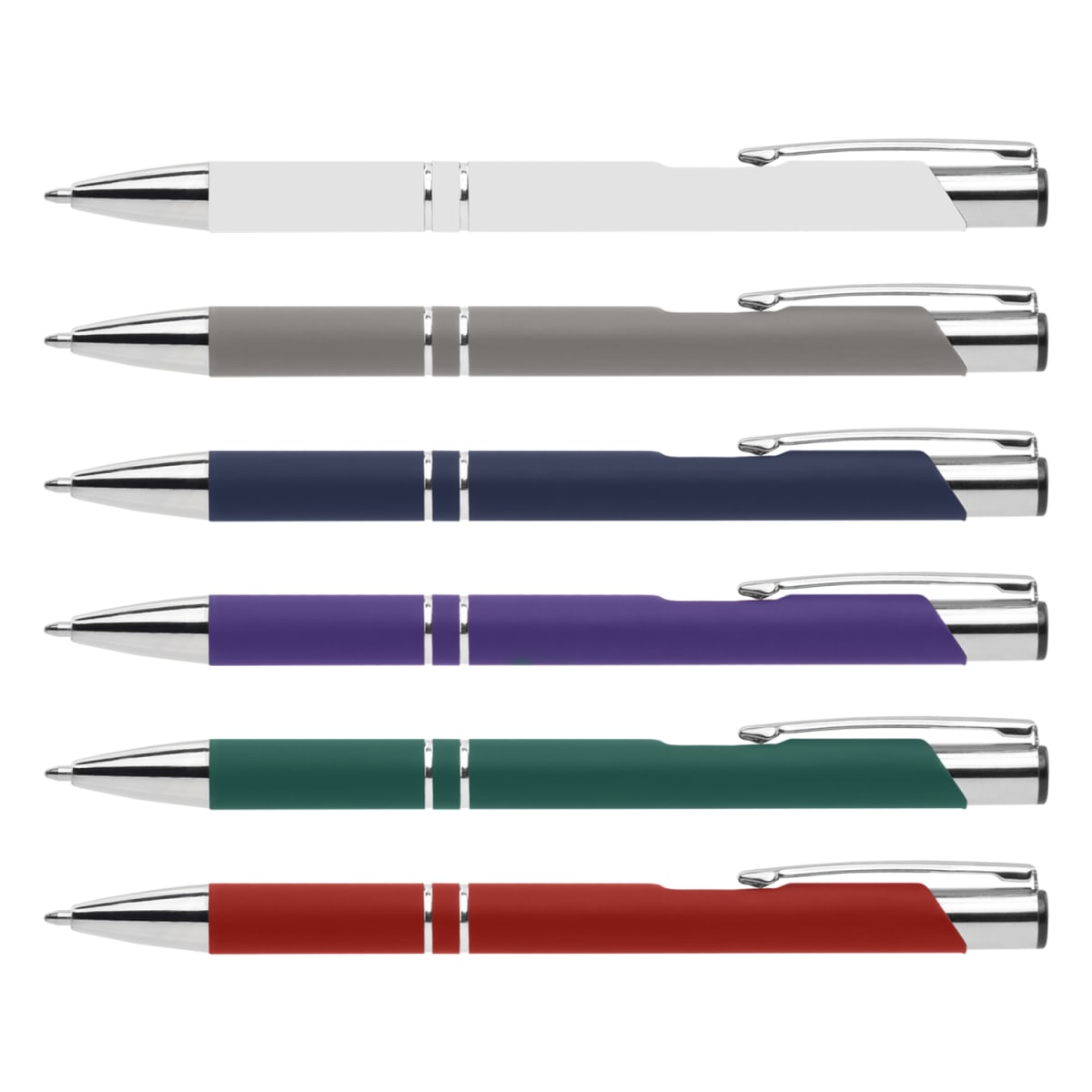 Branded Soft-Touch Aluminium Pen with Jumbo Refill