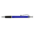 Branded Translucent Ballpoint Pen with Spiral Clip in Translucent Blue