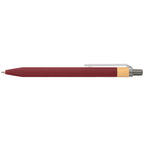 Branded Recycled Plastic Pen with Bamboo Accent in Burgundy