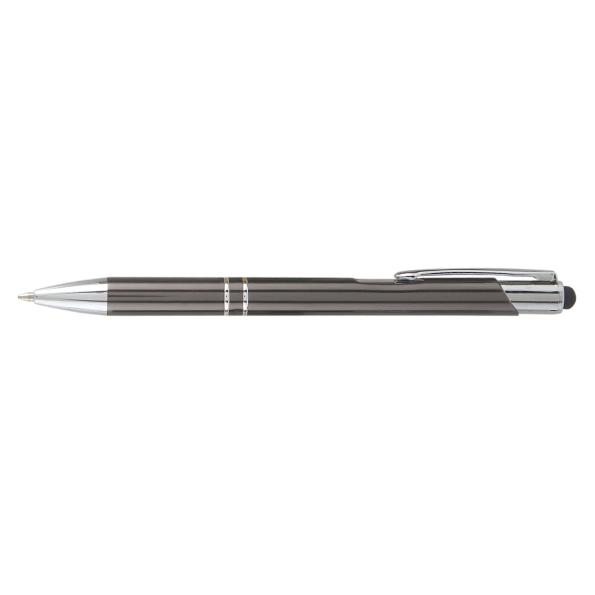 Branded Anodised Aluminium Pen with Top Stylus