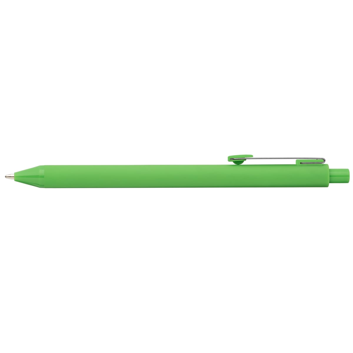 Branded Recycled Plastic Soft Touch Gel Pen in Green