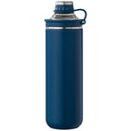 Branded Recycled Stainless Steel Vacuum Bottle - 680ml in Navy Blue