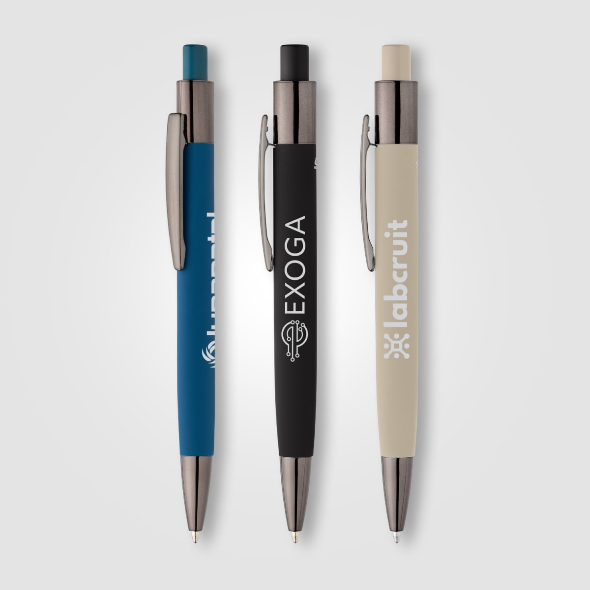 Branded Recycled Aluminium Pen with Oval Barrel