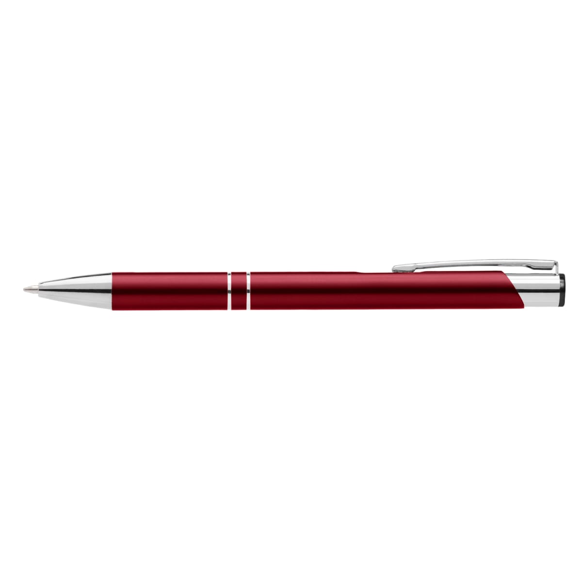 Branded Matte Anodised Aluminium Slim Pen in Burgundy