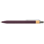 Branded Recycled Plastic Pen with Bamboo Accent in Purple