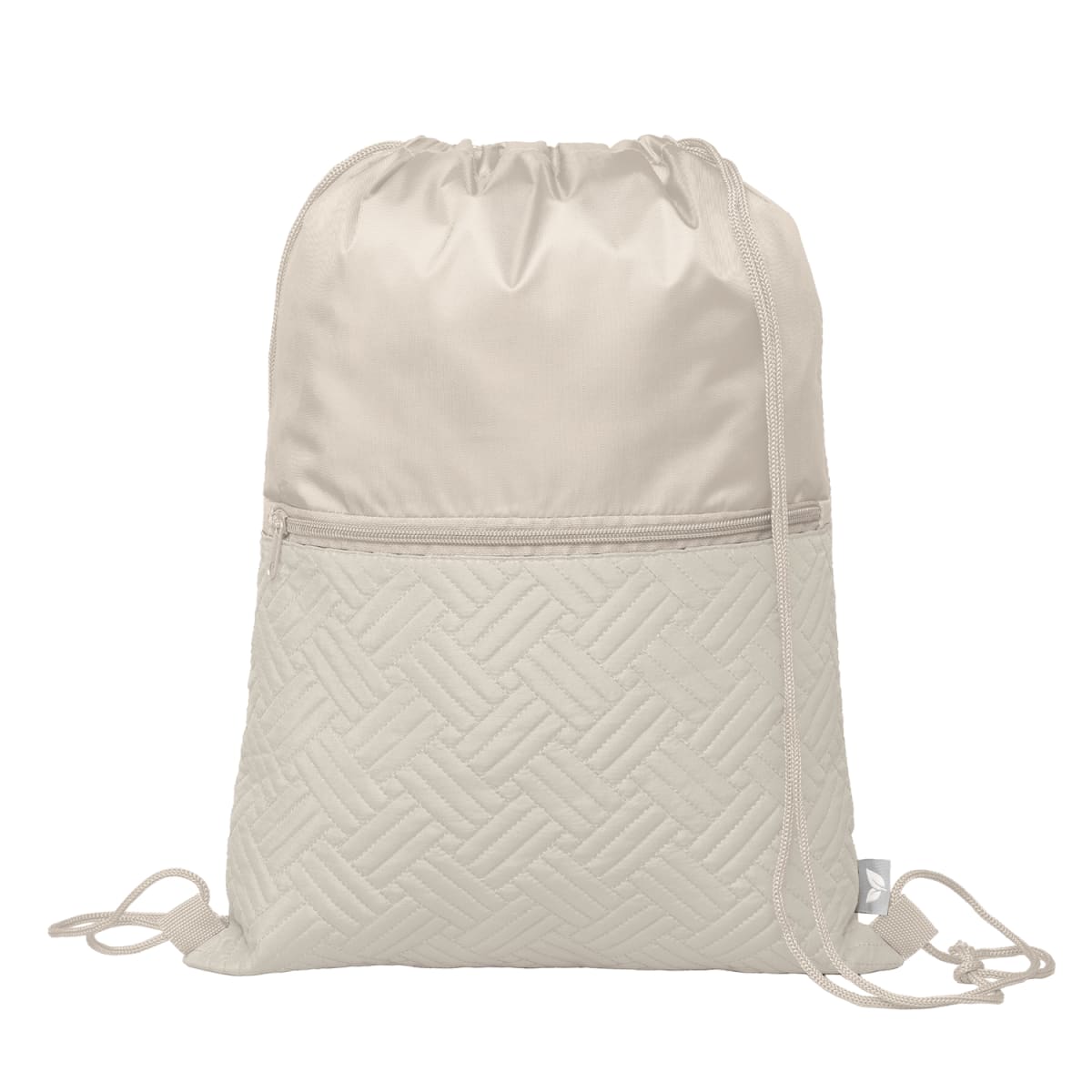 Branded Recycled Quilted Drawstring Bag 6L