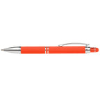 Branded Bright Soft Touch Stylus Gel Pen in Orange
