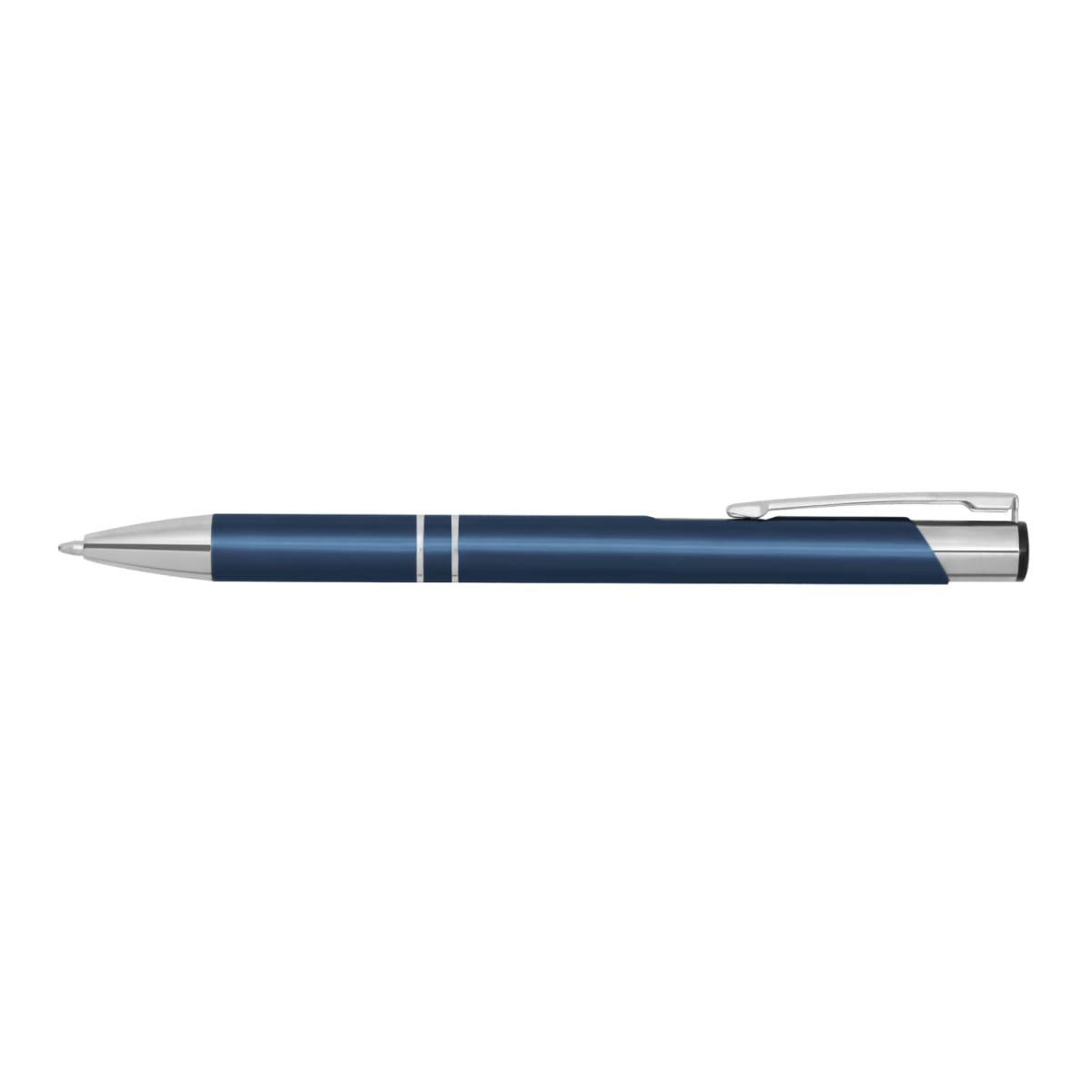 Branded Anodised Aluminium Slim Pen in Navy Blue