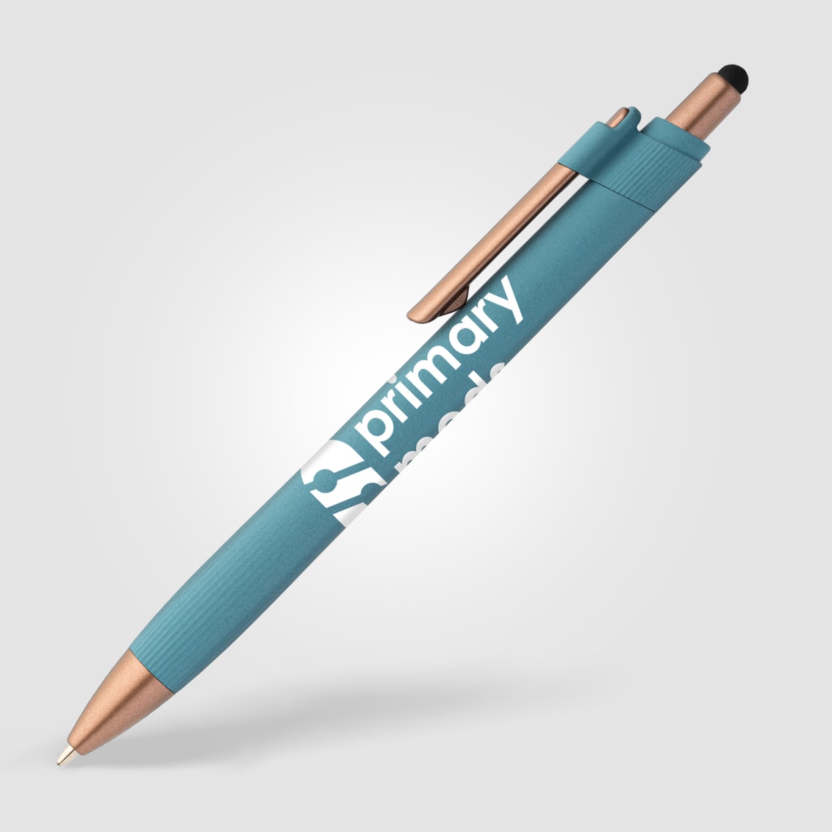 Branded Recycled Plastic Stylus Pen with Bronze Trim