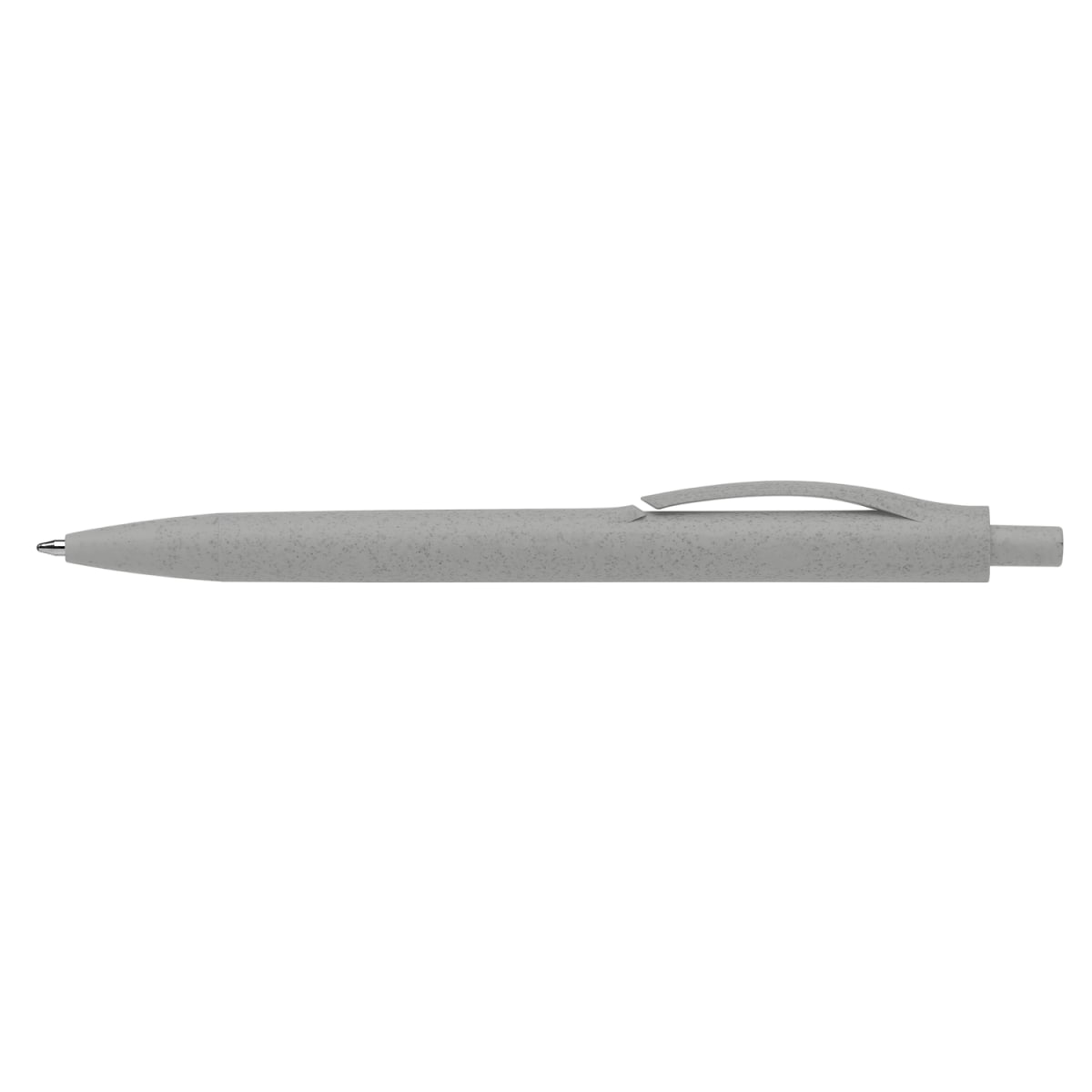 Branded Wheat Straw Retractable Ballpoint Pen in Gray