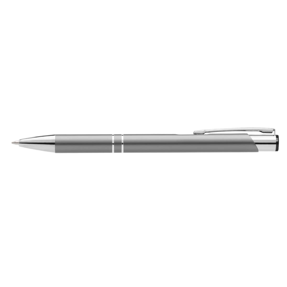Branded Matte Anodised Aluminium Slim Pen in Silver