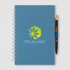 Branded Recycled Milk Carton Spiral Notebook and Pen Set