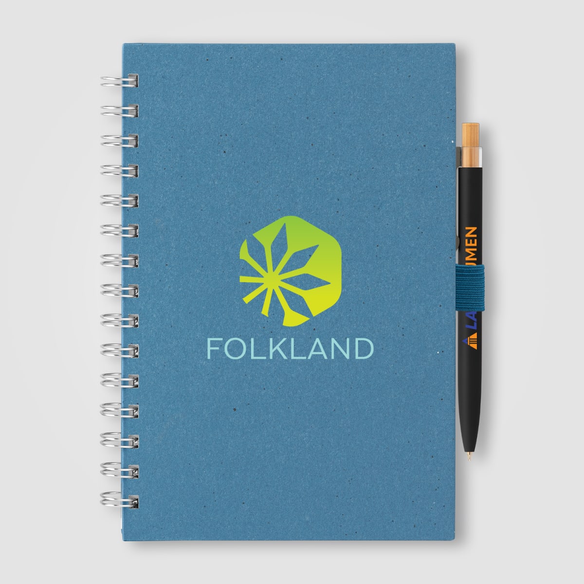 Branded Recycled Milk Carton Spiral Notebook and Pen Set