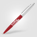 Branded Recycled Plastic Chrome Trim Retractable Pen