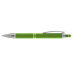 Branded Wide-Barrel Soft-Touch Metal Pen with Stylus in Green