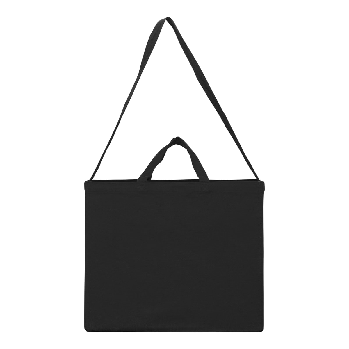 Branded Recycled Cotton Crossbody Tote Bag - 15L in Black