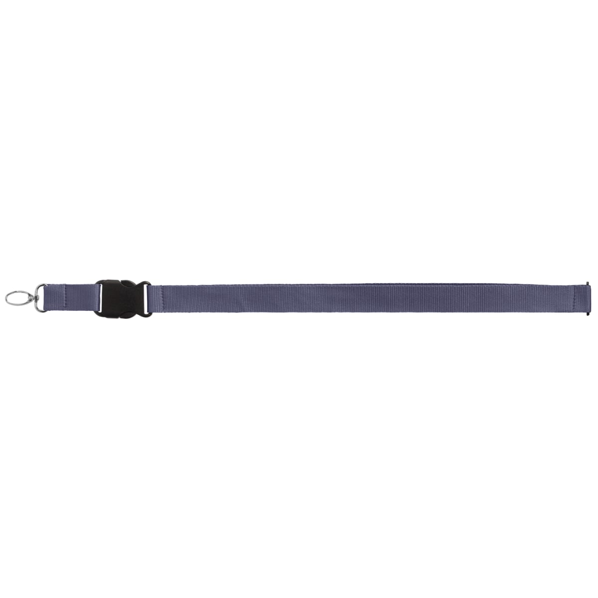 Branded Recycled Buckle Lanyard with Breakaway Clips in Navy Blue