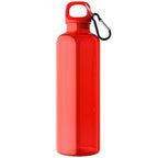 Branded Recycled PET Bike Bottle with Carabiner Clip in Red