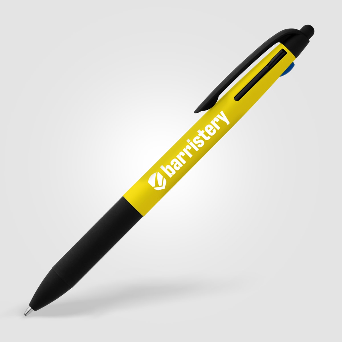Branded Recycled Plastic 3-Ink Pen with Stylus