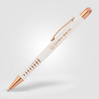 Branded Rose Gold Aluminium Stylus Pen with Cutouts