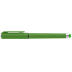 Branded Recycled ABS Gel Pen with Rubber Grip in Green