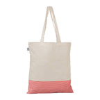 Branded Recycled Cotton Micro Stripe Tote Bag