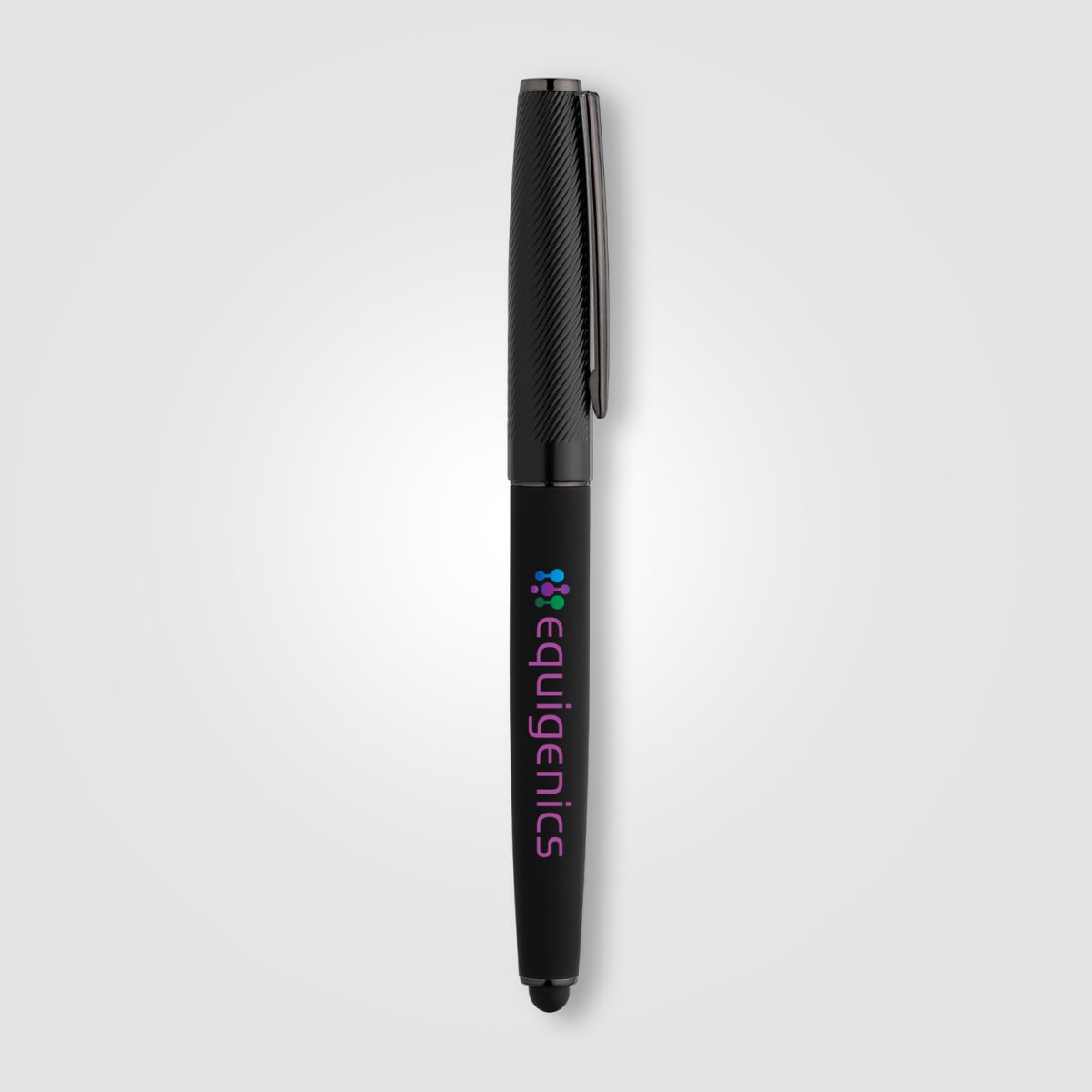 Branded Capped Recycled Aluminium Stylus Gel Pen