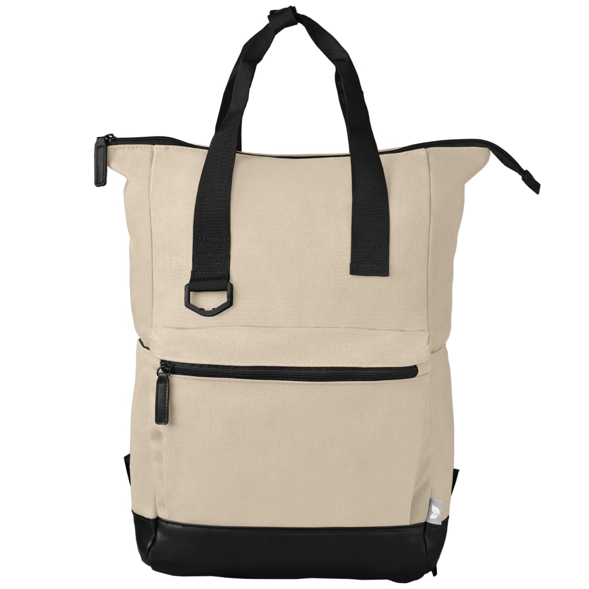 Branded Recycled Cotton Canvas Laptop Backpack - UKX in Dune