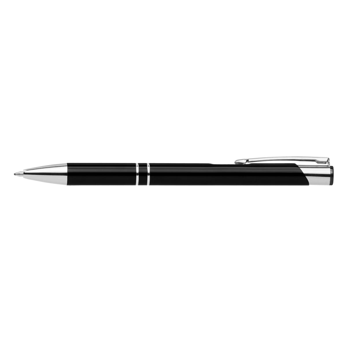 Branded Glossy Anodised Aluminium Pen in Black