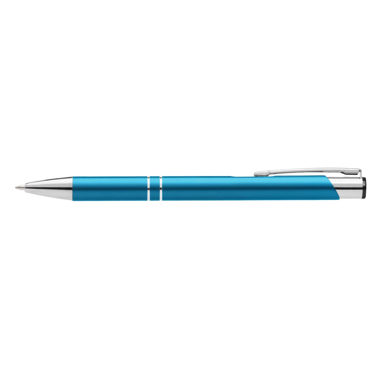 Branded Matte Anodised Aluminium Slim Pen in Light Blue