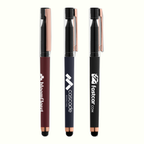 Gel Pen with Clear Lid and Rose Gold Stylus