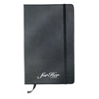 A5 plain paper PU notebook in Black