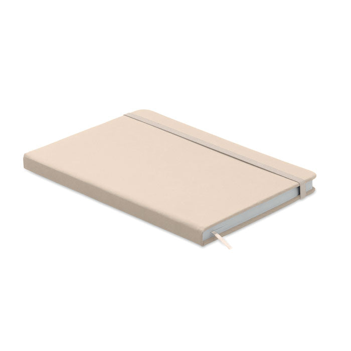 A5 plain paper PU notebook in White