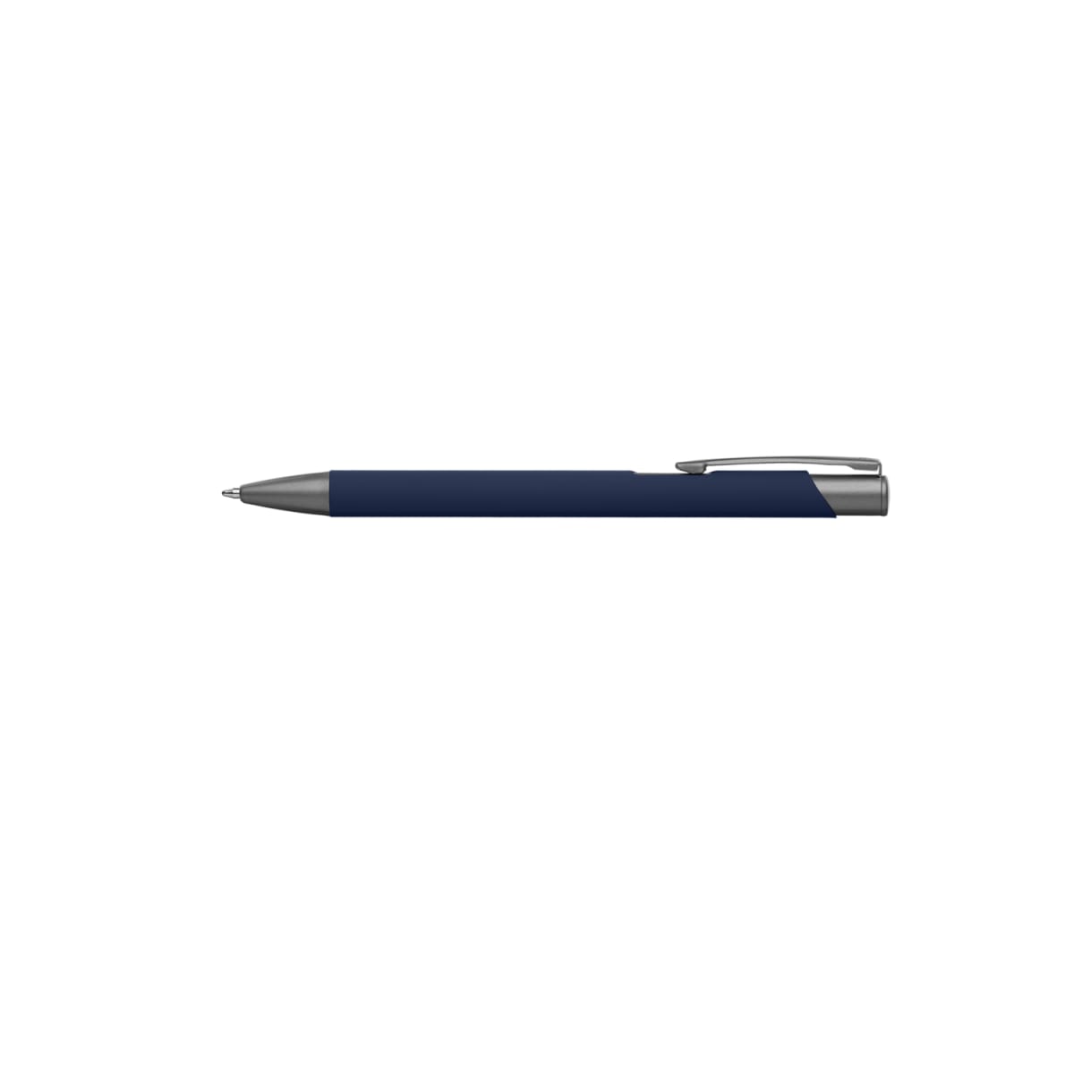 Branded Aluminium Pen with Gunmetal Trim in Dark Blue