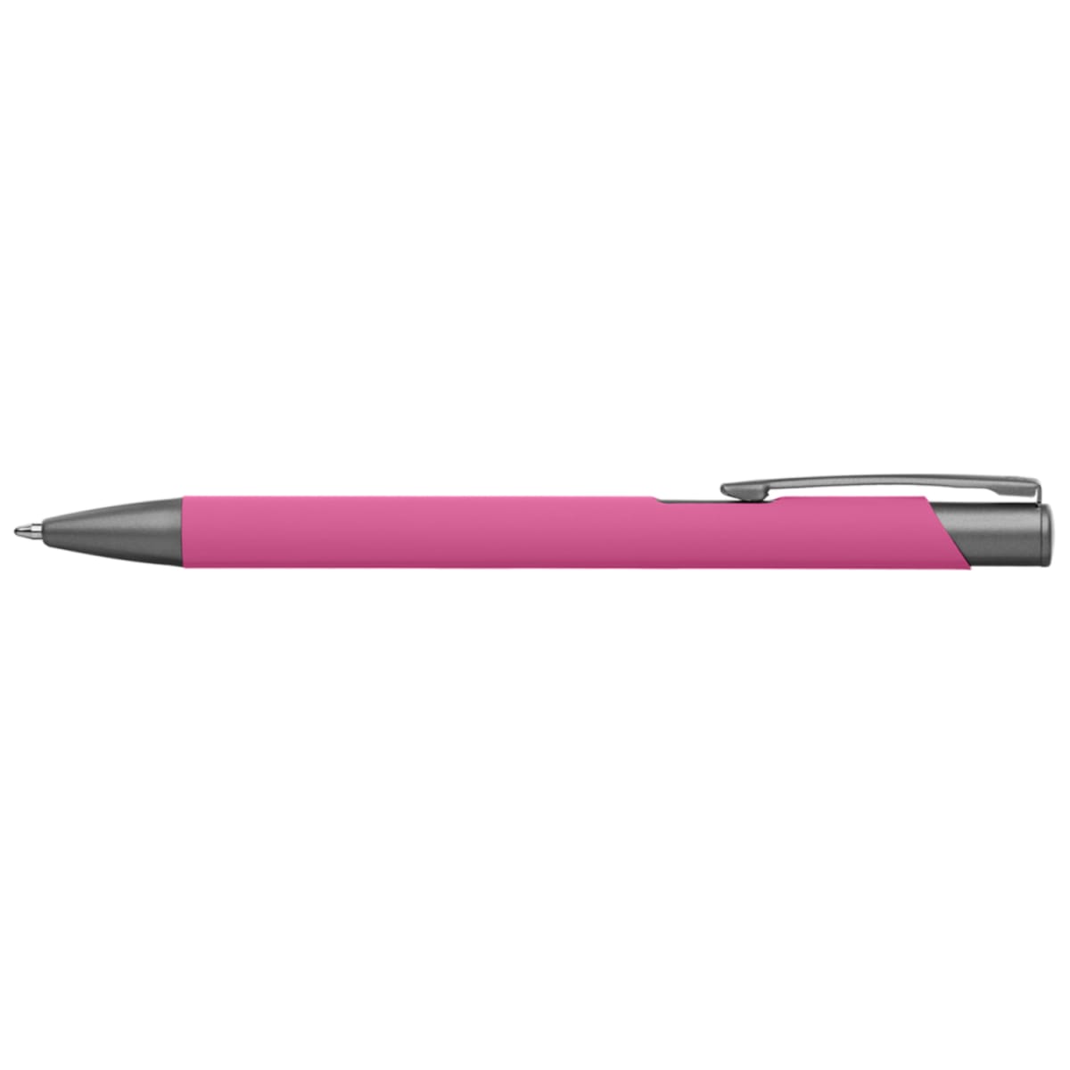Branded Aluminium Pen with Gunmetal Trim in Pink