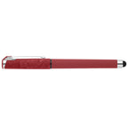 Branded Marbled Cap Gel Pen with Stylus in Red