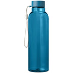 Branded 710ml Recycled PET Bottle with Wrist Strap in Navy Blue